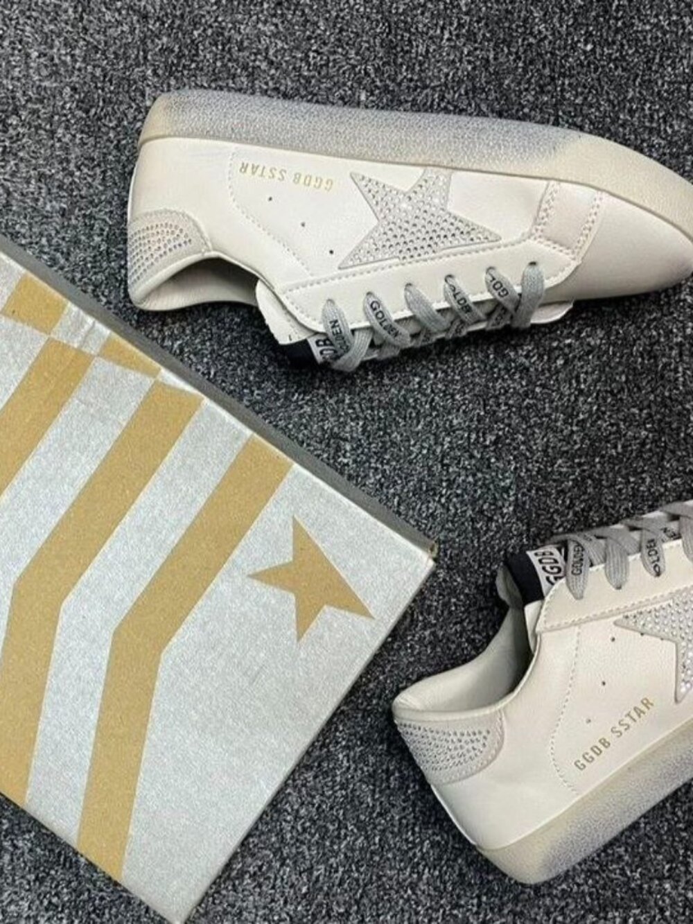 Golden Goose Super-Star White Leather Sneakers GGDB - Size 38